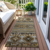 Piper Looms Chantille Global ACN1626 Chocolate Machine Washable Area Rug Runner Outdoor Lifestyle Image Feature