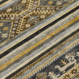 Piper Looms Chantille Global ACN1626 Chocolate Machine Washable Area Rug Swatch Image
