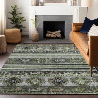 Piper Looms Chantille Global ACN1626 Fern Machine Washable Area Rug Lifestyle Image Feature