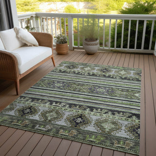 Piper Looms Chantille Global ACN1626 Fern Machine Washable Area Rug Outdoor Lifestyle Image Feature