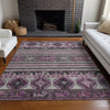 Piper Looms Chantille Global ACN1626 Purple Machine Washable Area Rug Lifestyle Image Feature