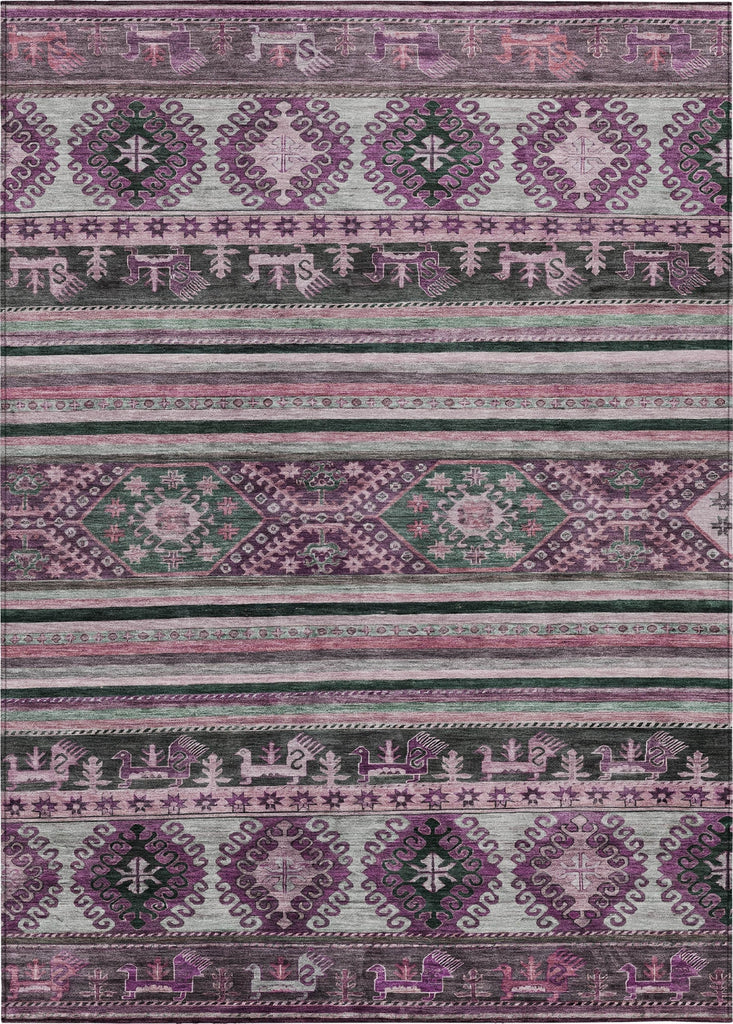 Piper Looms Chantille Global ACN1626 Purple Machine Washable Area Rug main image