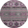 Piper Looms Chantille Global ACN1626 Purple Machine Washable Area Rug Round Main Image
