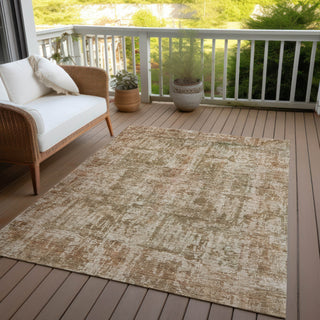 Piper Looms Chantille Modern ACN1627 Beige Machine Washable Area Rug Outdoor Lifestyle Image Feature