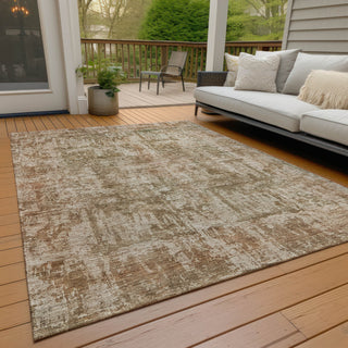 Piper Looms Chantille Modern ACN1627 Beige Machine Washable Area Rug Outdoor Lifestyle Image Feature