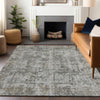 Piper Looms Chantille Modern ACN1627 Pewter Machine Washable Area Rug Lifestyle Image Feature