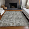 Piper Looms Chantille Modern ACN1627 Pewter Machine Washable Area Rug Lifestyle Image Feature