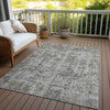 Piper Looms Chantille Modern ACN1627 Pewter Machine Washable Area Rug Outdoor Lifestyle Image Feature