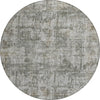 Piper Looms Chantille Modern ACN1627 Pewter Machine Washable Area Rug Round Main Image