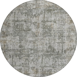 Piper Looms Chantille Modern ACN1627 Pewter Machine Washable Area Rug Round Main Image