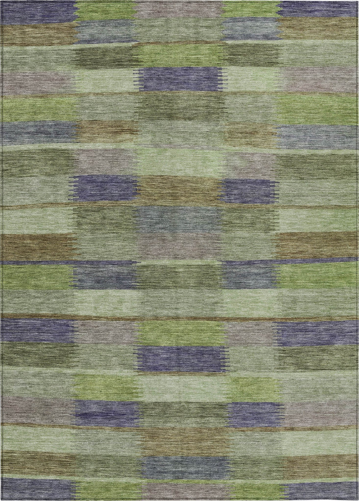Piper Looms Chantille Stripes ACN1628 Aloe Machine Washable Area Rug main image