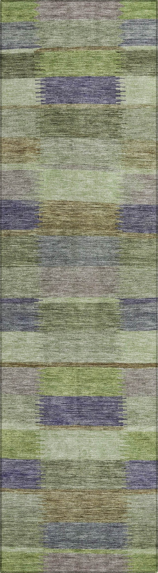 Piper Looms Chantille Stripes ACN1628 Aloe Machine Washable Area Rug Runner Main Image