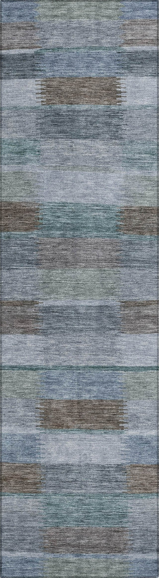 Piper Looms Chantille Stripes ACN1628 Blue Machine Washable Area Rug Runner Main Image