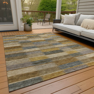 Piper Looms Chantille Stripes ACN1628 Brown Machine Washable Area Rug Outdoor Lifestyle Image Feature