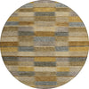 Piper Looms Chantille Stripes ACN1628 Brown Machine Washable Area Rug Round Main Image
