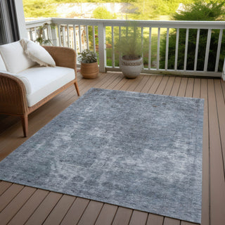 Piper Looms Chantille Global ACN1629 Blue Machine Washable Area Rug Outdoor Lifestyle Image Feature