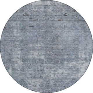 Piper Looms Chantille Global ACN1629 Blue Machine Washable Area Rug Round Main Image