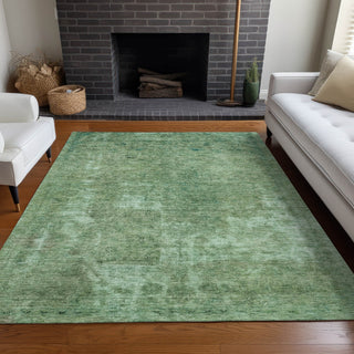 Piper Looms Chantille Global ACN1629 Sage Machine Washable Area Rug Lifestyle Image Feature
