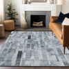 Piper Looms Chantille Stripes ACN1630 Blue Machine Washable Area Rug Lifestyle Image Feature