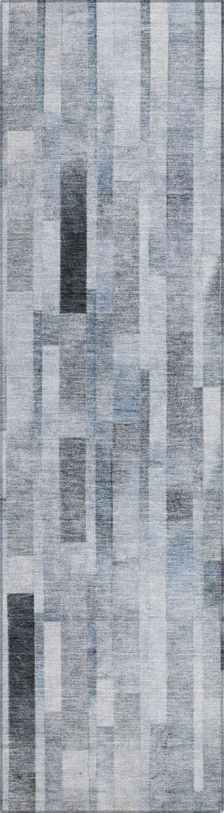 Piper Looms Chantille Stripes ACN1630 Blue Machine Washable Area Rug Runner Main Image