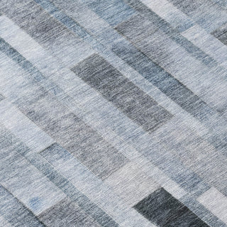 Piper Looms Chantille Stripes ACN1630 Blue Machine Washable Area Rug Swatch Image