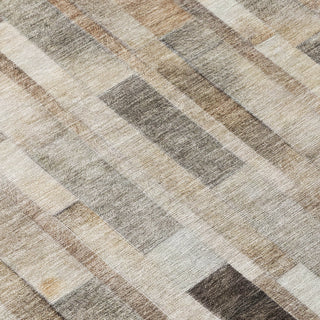 Piper Looms Chantille Stripes ACN1630 Taupe Machine Washable Area Rug Swatch Image