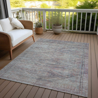 Piper Looms Chantille Global ACN1631 Pewter Machine Washable Area Rug Outdoor Lifestyle Image Feature
