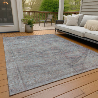 Piper Looms Chantille Global ACN1631 Pewter Machine Washable Area Rug Outdoor Lifestyle Image Feature