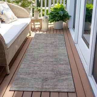 Piper Looms Chantille Global ACN1631 Pewter Machine Washable Area Rug Runner Outdoor Lifestyle Image Feature