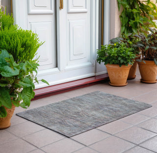 Piper Looms Chantille Global ACN1631 Pewter Machine Washable Area Rug Scatter Outdoor Lifestyle Image Feature