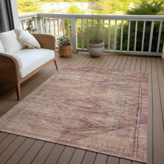 Piper Looms Chantille Global ACN1631 Salmon Machine Washable Area Rug Outdoor Lifestyle Image Feature
