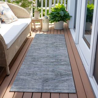 Piper Looms Chantille Global ACN1631 Sky Machine Washable Area Rug Runner Outdoor Lifestyle Image Feature