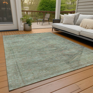 Piper Looms Chantille Global ACN1631 Teal Machine Washable Area Rug Outdoor Lifestyle Image Feature