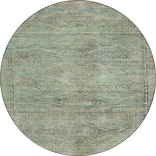 Piper Looms Chantille Global ACN1631 Teal Machine Washable Area Rug Round Main Image