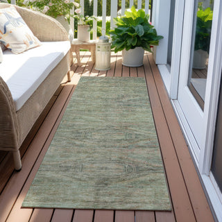 Piper Looms Chantille Global ACN1631 Teal Machine Washable Area Rug Runner Outdoor Lifestyle Image Feature