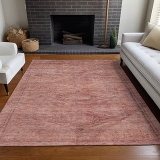 Piper Looms Chantille Global ACN1631 Terracotta Machine Washable Area Rug Lifestyle Image Feature