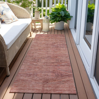 Piper Looms Chantille Global ACN1631 Terracotta Machine Washable Area Rug Runner Outdoor Lifestyle Image Feature