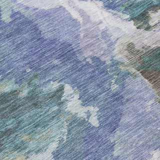 Piper Looms Chantille Modern ACN1632 Blue Machine Washable Area Rug Swatch Image