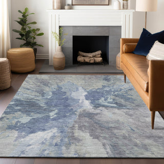 Piper Looms Chantille Modern ACN1632 Denim Machine Washable Area Rug Lifestyle Image Feature