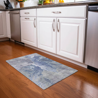 Piper Looms Chantille Modern ACN1632 Denim Machine Washable Area Rug Scatter Lifestyle Image Feature