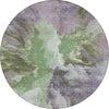 Piper Looms Chantille Modern ACN1632 Green Machine Washable Area Rug Round Main Image