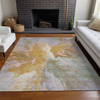 Piper Looms Chantille Modern ACN1632 Rust Machine Washable Area Rug Lifestyle Image Feature