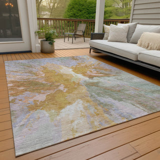 Piper Looms Chantille Modern ACN1632 Rust Machine Washable Area Rug Outdoor Lifestyle Image Feature