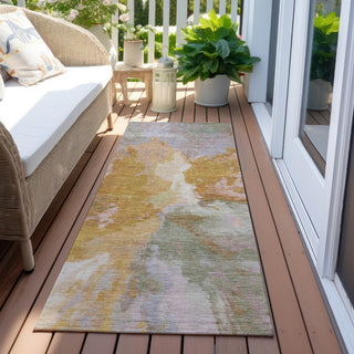 Piper Looms Chantille Modern ACN1632 Rust Machine Washable Area Rug Runner Outdoor Lifestyle Image Feature