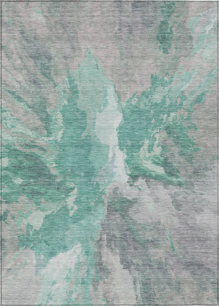 Piper Looms Chantille Modern ACN1632 Teal Machine Washable Area Rug main image