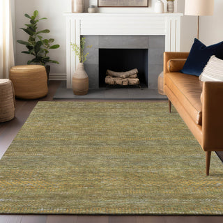 Piper Looms Chantille Stripes ACN1633 Sage Machine Washable Area Rug Lifestyle Image Feature