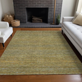 Piper Looms Chantille Stripes ACN1633 Sage Machine Washable Area Rug Lifestyle Image Feature