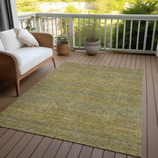 Piper Looms Chantille Stripes ACN1633 Sage Machine Washable Area Rug Outdoor Lifestyle Image Feature