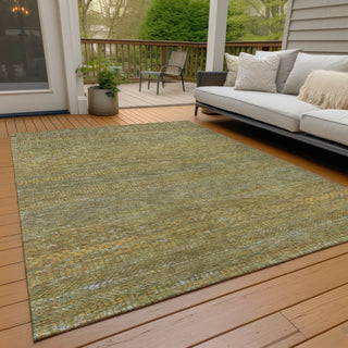 Piper Looms Chantille Stripes ACN1633 Sage Machine Washable Area Rug Outdoor Lifestyle Image Feature