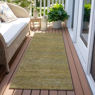 Piper Looms Chantille Stripes ACN1633 Sage Machine Washable Area Rug Runner Outdoor Lifestyle Image Feature